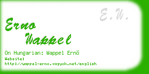 erno wappel business card